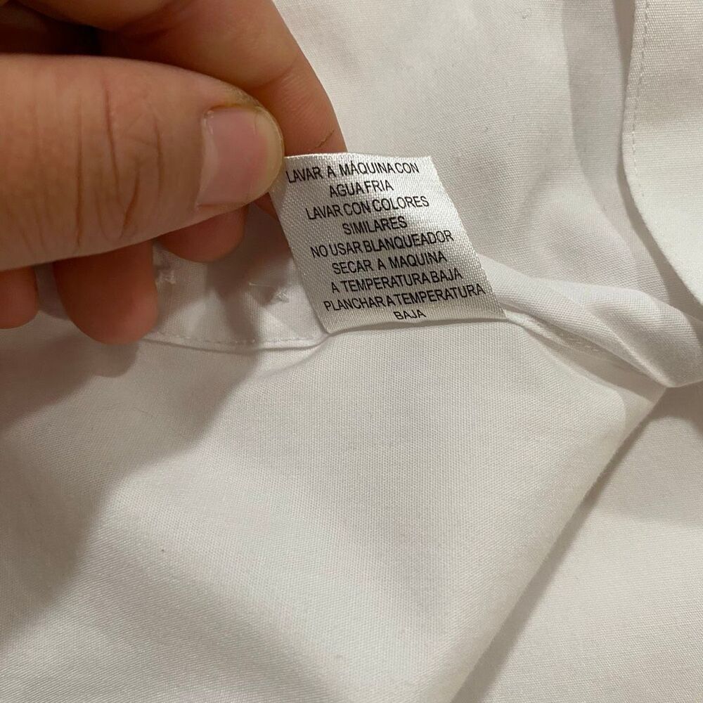 Marquis Signature Slim Fit Dress Shirt 15/15.5 32-33 – White Button Down Men’s L - Picture 8 of 10